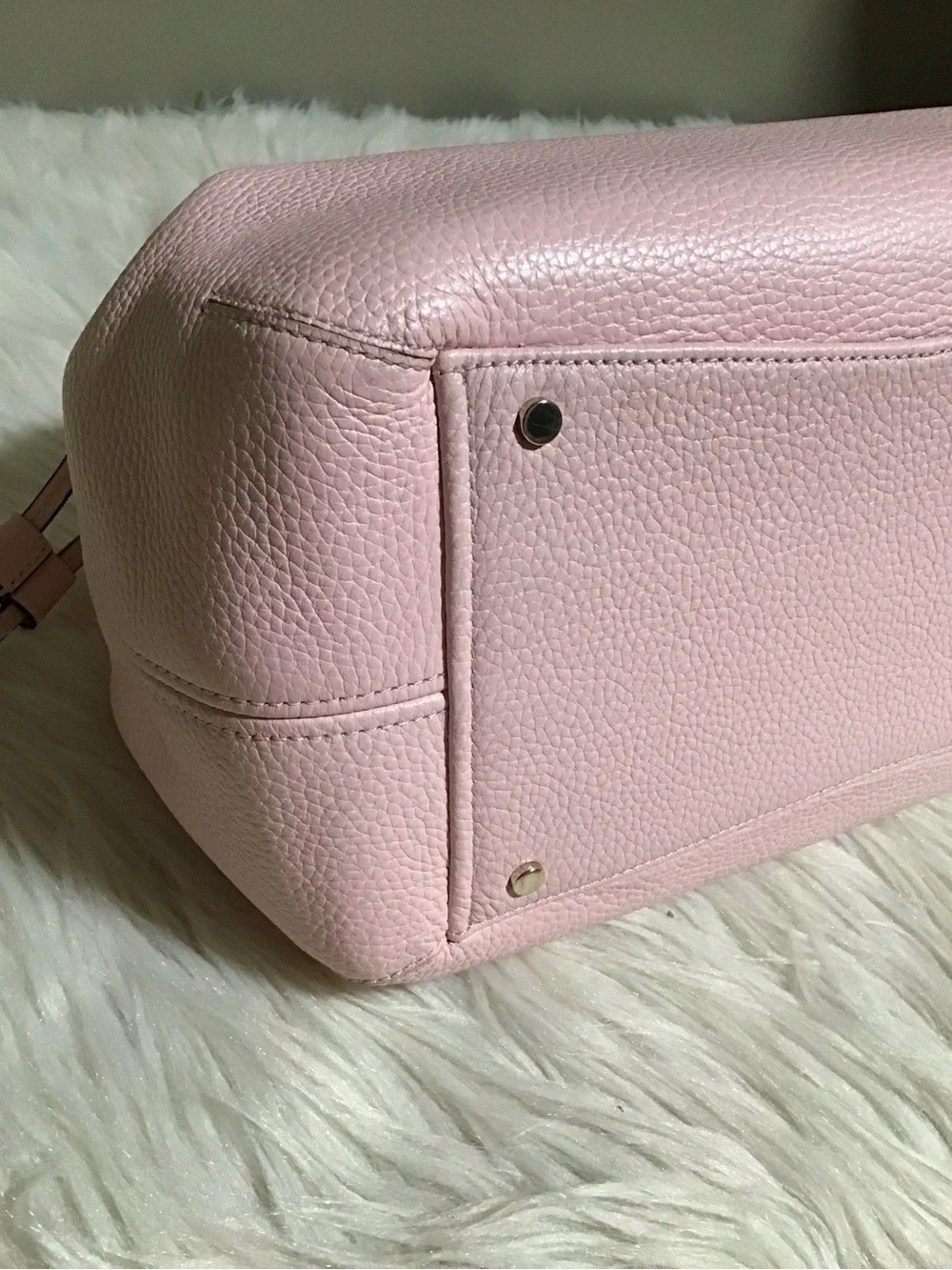 Kate spade Lrg dumpling pink pebble leather satchel purse